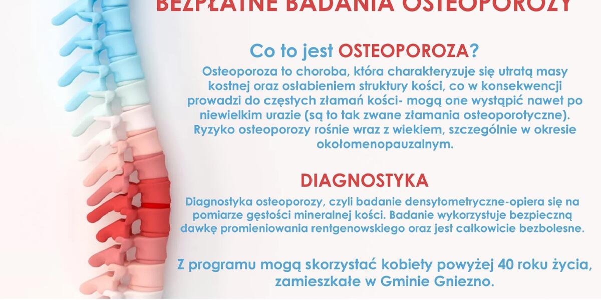 Bezpłatne badania osteoporozy dla kobiet powyżej 40. roku życia - ruszyły zapisy