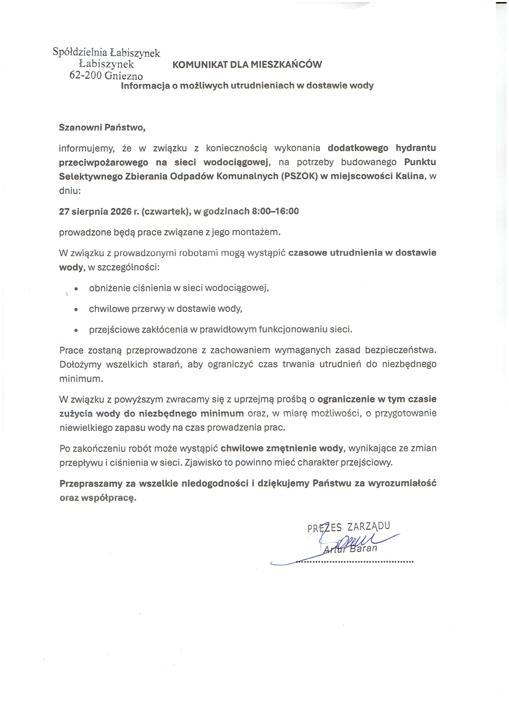 ogłoszenie